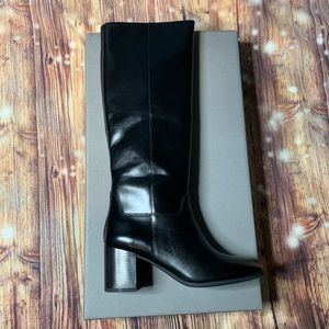 Tall black leather boots! NWT